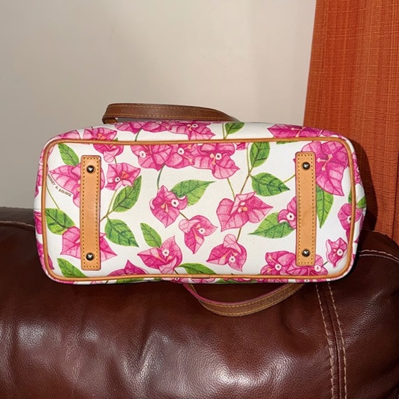 ‼️Dooney & Bourke Pink Floral Zip Top Tote Shoulder Bag - Picture 5 of 12